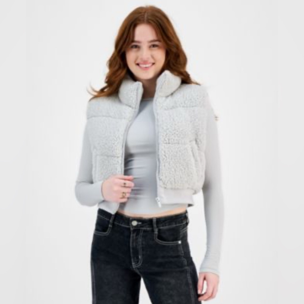 Planet Heart Juniors Sherpa Puffer Vest